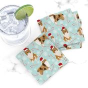 rough collie christmas fabric cute pet dog xmas holiday christmas design best christmas dogs fabric