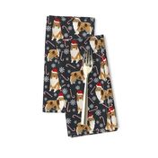 rough collie christmas fabric cute pet dog xmas holiday christmas design best christmas dogs fabric