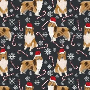 rough collie christmas fabric cute pet dog xmas holiday christmas design best christmas dogs fabric