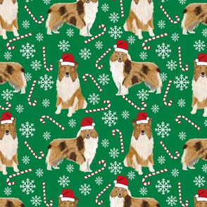 rough collie christmas fabric cute pet dog xmas holiday christmas design best christmas dogs fabric