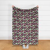 roses // pink and green roses florals floral fabric cute rose design vintage florals fabric