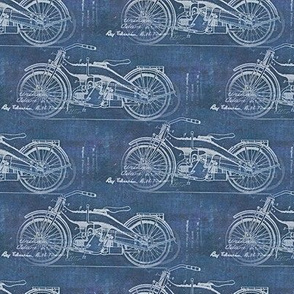 vintage motorcycle on blue