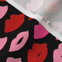 lips // red and pink lipstick beauty fashion fabric lipstick valentines fabric print andrea lauren fabric andrea lauren design