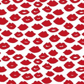 lips // lipstick red lips cute red lipstick fabric valentines love design valentines pattern andrea lauren design andrea lauren fabric