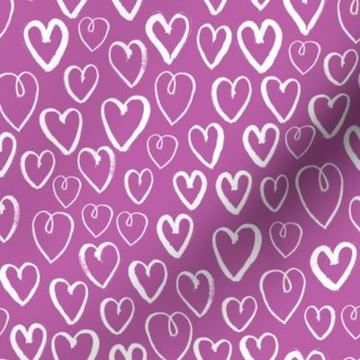 hearts // heart love purple hearts cute valentines love fabric love hearts purple hearts pattern