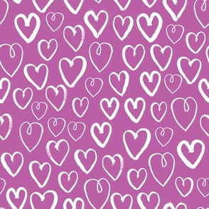 hearts // heart love purple hearts cute valentines love fabric love hearts purple hearts pattern