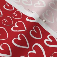 hearts // hearts fabric red heart valentines fabric print andrea lauren design andrea lauren fabric cute fabric