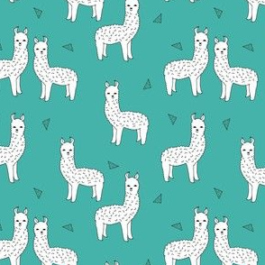 alpaca // teal alpacas cute llamas baby nursery cute design baby nursery fabric alpacas llamas