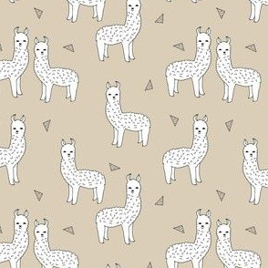 alpaca // neutral khaki llama fabric cute alpaca design andrea lauren fabric baby nursery print pattern llama nursery cute andrea lauren design fabrics