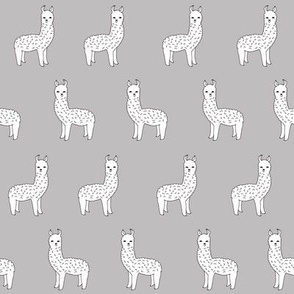 alpaca // grey alpacas cute alpaca fabric best llama design print pattern fabric andrea lauren design andrea lauren fabric