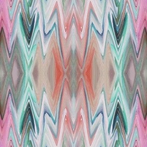 SRD3 - Large - Shards of Light in Aqua, Pink, Coral and Olive Green