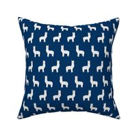 alpaca // navy blue alpaca llama fabric cute navy blue design andrea lauren fabric andrea lauren design alpacas llamas fabric