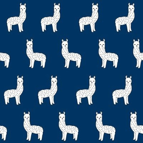 alpaca // navy blue alpaca llama fabric cute navy blue design andrea lauren fabric andrea lauren design alpacas llamas fabric