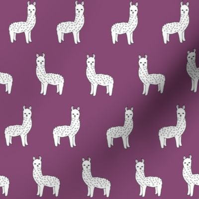 alpaca // purple llama fabric cute alpaca design andrea lauren fabric nursery baby knitting design print pattern illustration