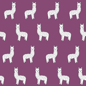 alpaca // purple llama fabric cute alpaca design andrea lauren fabric nursery baby knitting design print pattern illustration