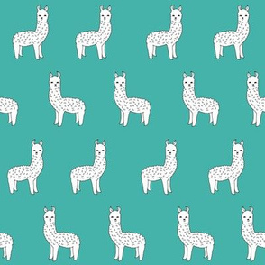 alpaca // teal alpacas cute llamas design andrea lauren fabric cute llamas nursery baby fabrics