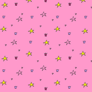 Stars and crowns in Pink! 