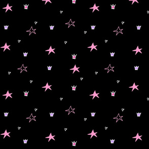 Pink Stars and Crowns