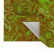 CSMC2 - Zigzags and Bubbles - A Marbled Lava Lamp Texture in Olive -  Lime - Rust