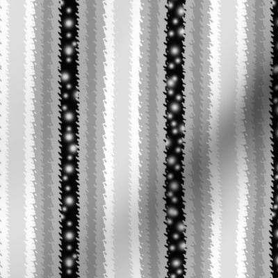JP2 - Bubbly Jagged Stripes in  Black, Pewter Grey and White 