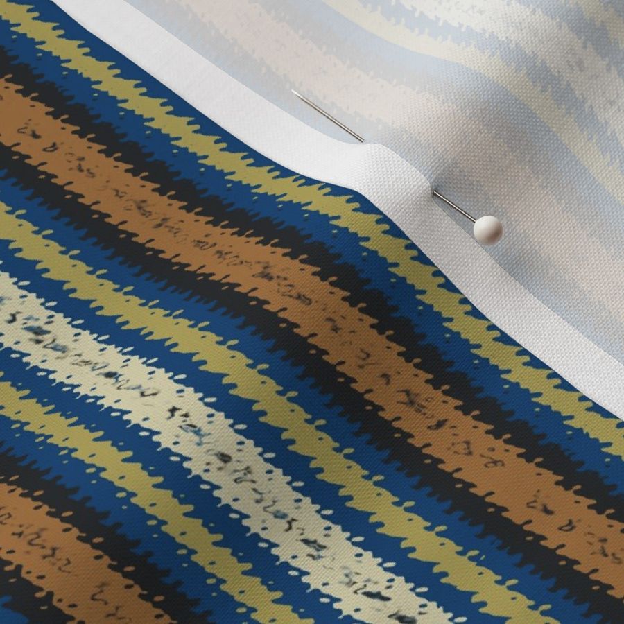 JP15 - Tan and Blue Vibrations, narrow stripes