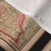 Missouri map, vintage, small