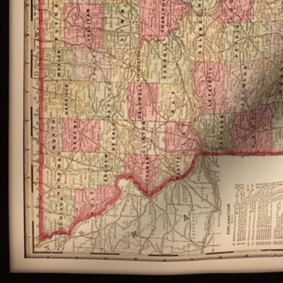 Missouri map, vintage, small