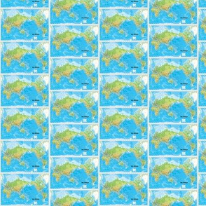 World map, small tiled