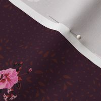 Subtle Ditsy Floral - Aubergine