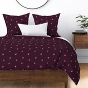 Subtle Ditsy Floral - Aubergine