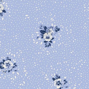 Subtle Ditsy Floral - Baby Blue