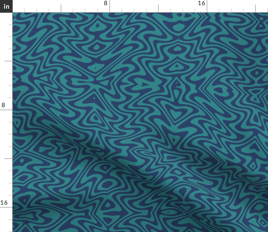 butterfly swirl - navy and teal