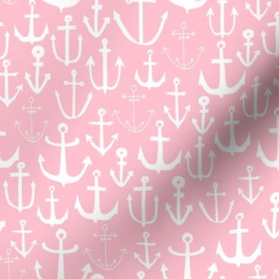 anchors // nautical fabric cute nautical pink anchors fabric girls summer fabric cute anchors fabric
