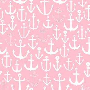 anchors // nautical fabric cute nautical pink anchors fabric girls summer fabric cute anchors fabric