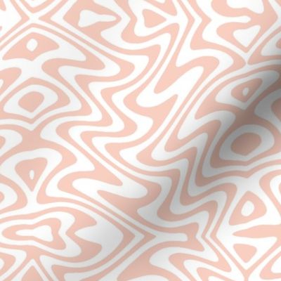 butterfly swirl in peach and white