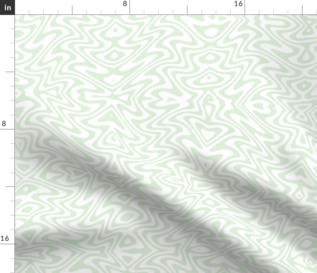 butterfly swirl in pale green and white