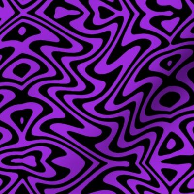 psychedelic butterfly swirl - purple and black