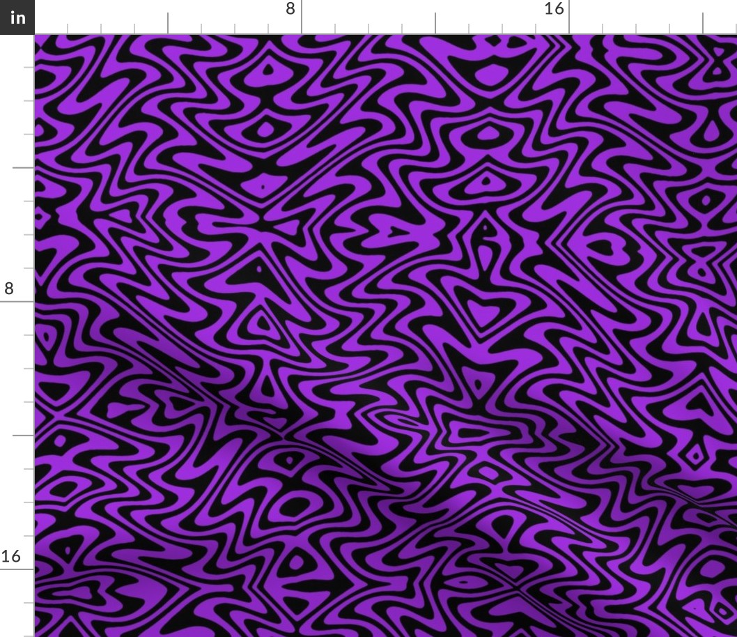 psychedelic butterfly swirl - purple and black