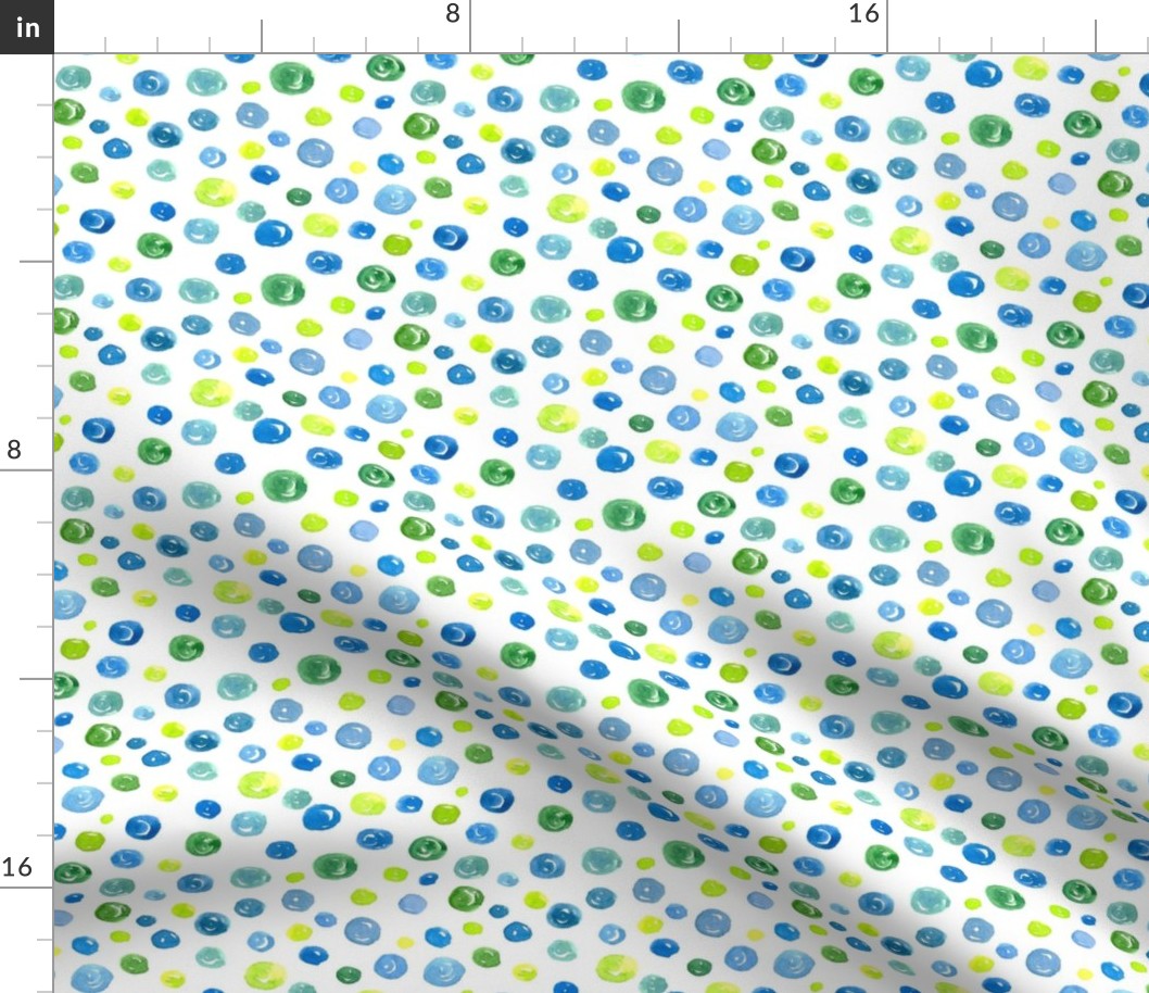 Blue and Green Dots