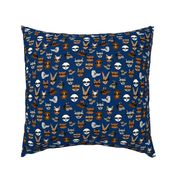 bandit animals // navy blue animal fabric cute kiddos pattern print design andrea lauren animals fabric