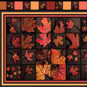 Autumn Maple Leaf collage Panel