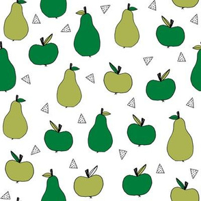 apples and pears // green apples fruit fabric orchard fruits fabric illustration by andrea lauren