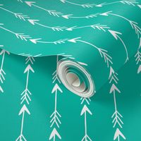 arrow rows // teal turquoise arrows fabric arrow nursery design baby nursery fabric