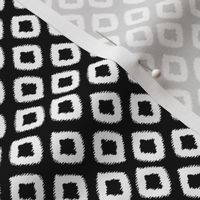 Black White Ikat Trellis