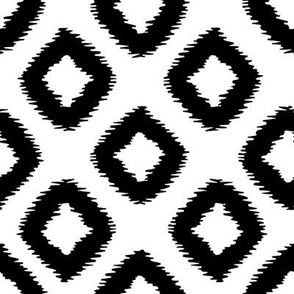 White and Black Ikat