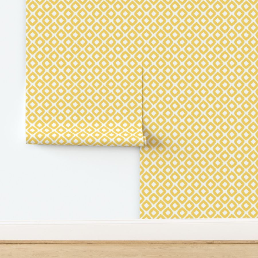 Tiny Ikat Yellow and White