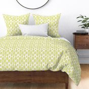 Tropical Leaves Block Print Green