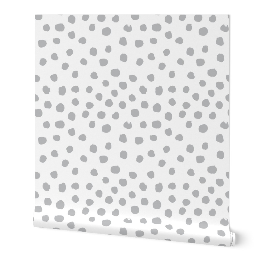 grey dots nursery baby fabric