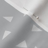 grey triangles fabric 