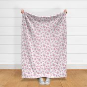 pink floral fabric cute baby nursery design